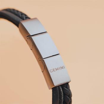 Preview: Dreifaches Armband mit grauem italienischem Nappaleder - Arte Grey